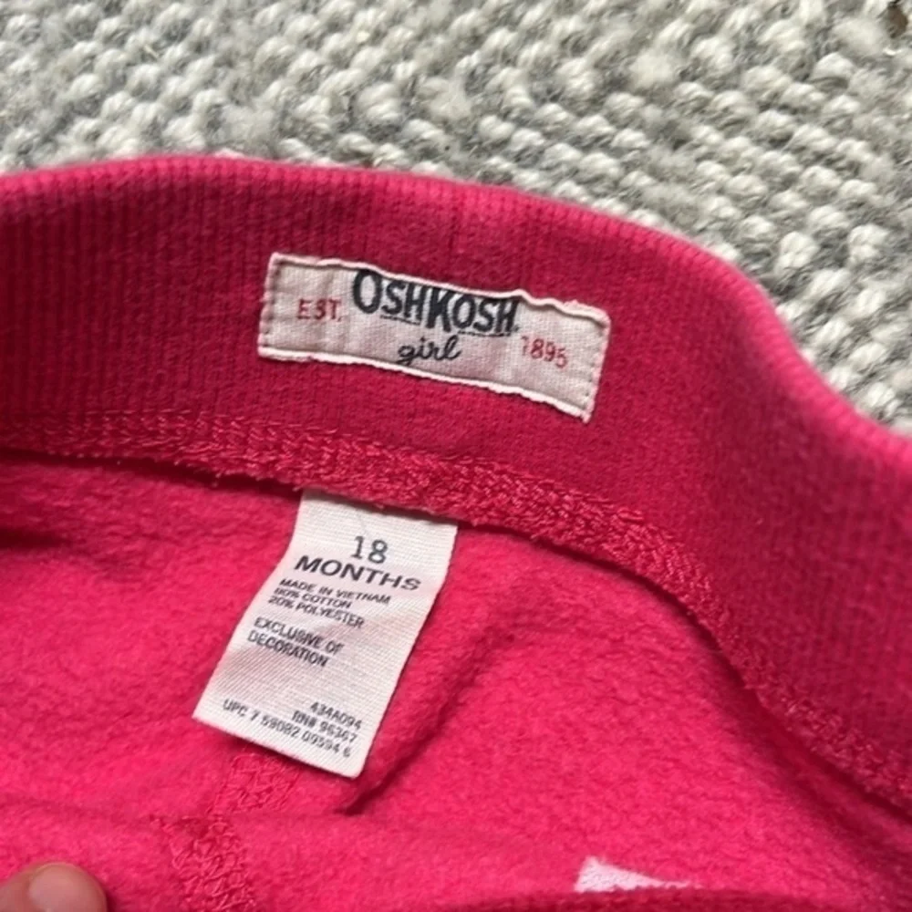 Oshkosh‎ flower embroidery pink sweatpants